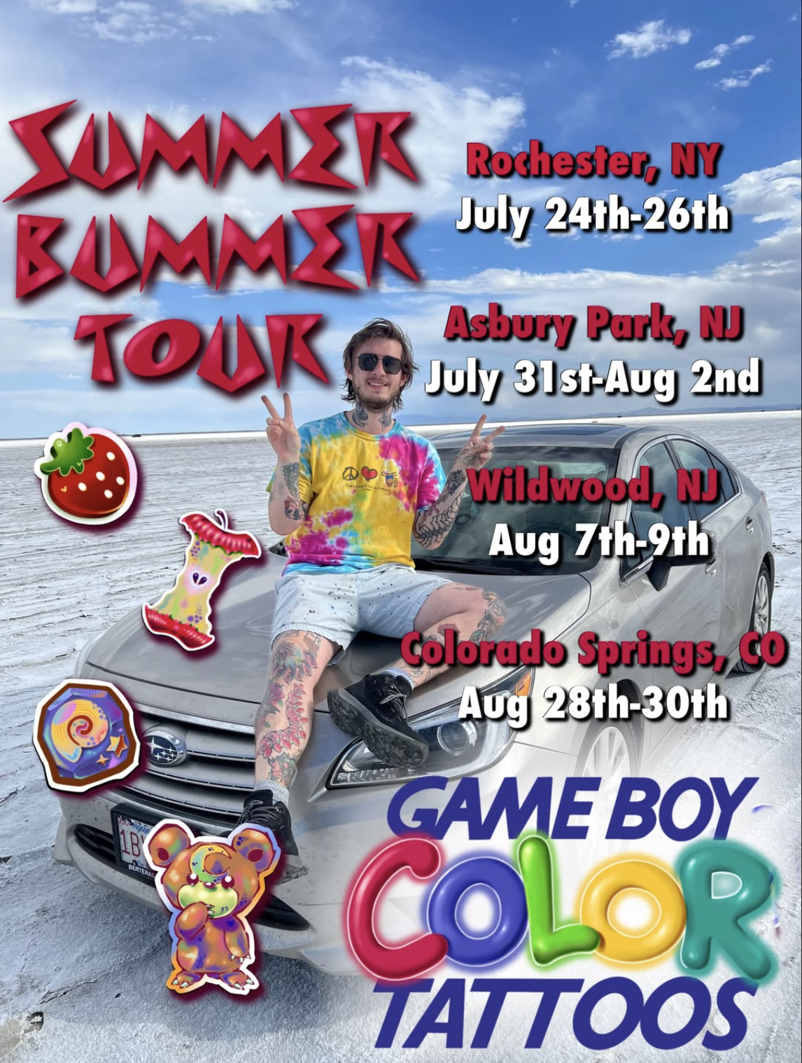 Gameboy Color Tattoos Summer Bummer Tour